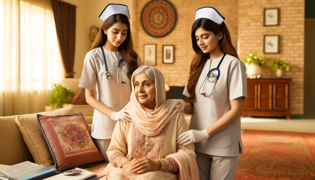 بزرگ ماں کی دیکھ بھال