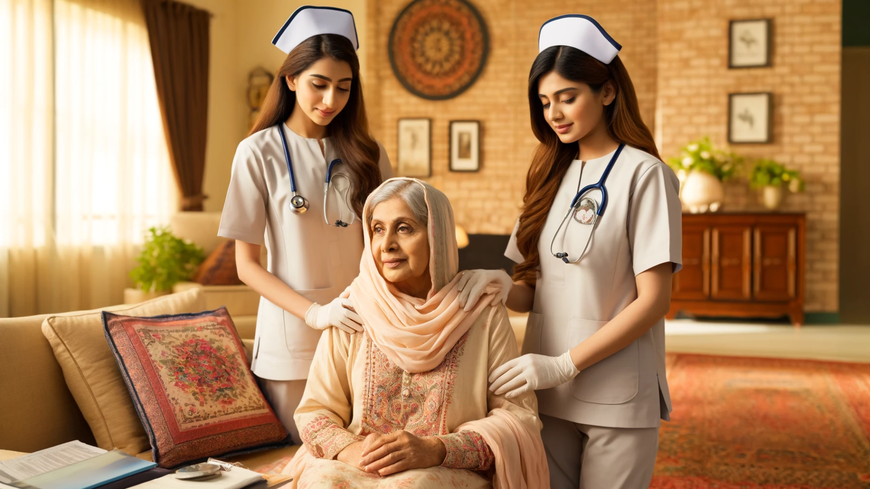بزرگ ماں کی دیکھ بھال